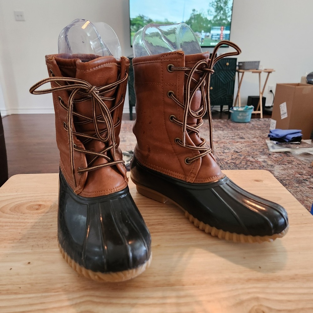 Women's Sporto The Original Duck Boots‎ Arianna Sz 6M Flannel Lined VGC